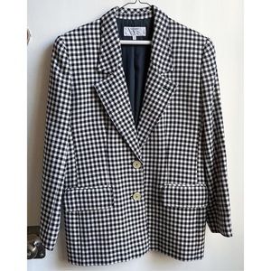 SOLD Valentino Miss V black and white paid blazer